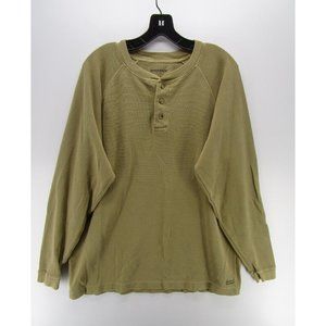 Woolrich Shirt Large Pullover Henley Thermal Waffle Logo Outdoor Loose